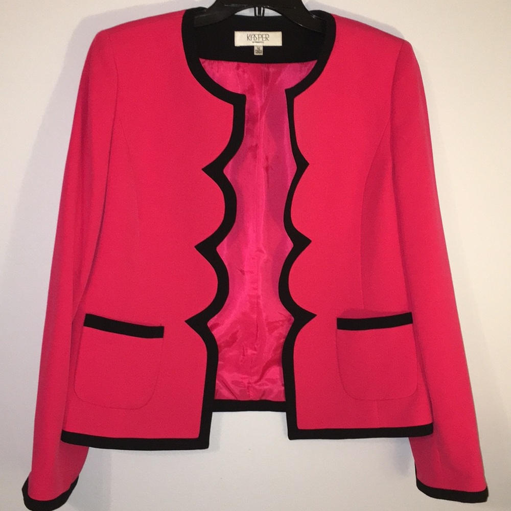 Jasper pink and black blazer